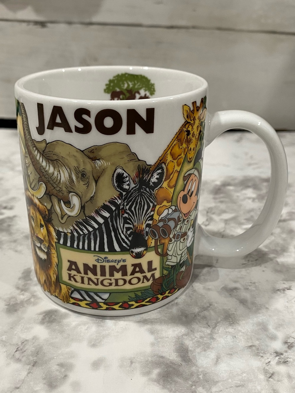 Disney Animal Kingdom “Jason” 10oz Coffee Tea Mug Cup Animals
